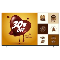 55&quot; Class, 4K Ultra-HD Professional Display, 300 cd/m2 Brightness; 1,300:1 Contrast Ratio, Built-in ATSC Tuner, 3 x HDMI, 2 x USB, RS-232C, LAN Control