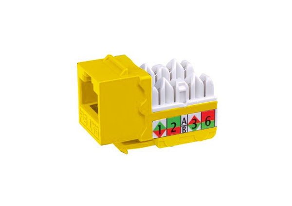 Category 5E 90 Degree Keystone Inserts - 8 Conductor and Blue