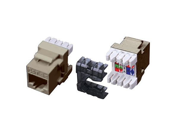 Category 5E 180 Degree Keystone Inserts - 8 Conductor and Orange