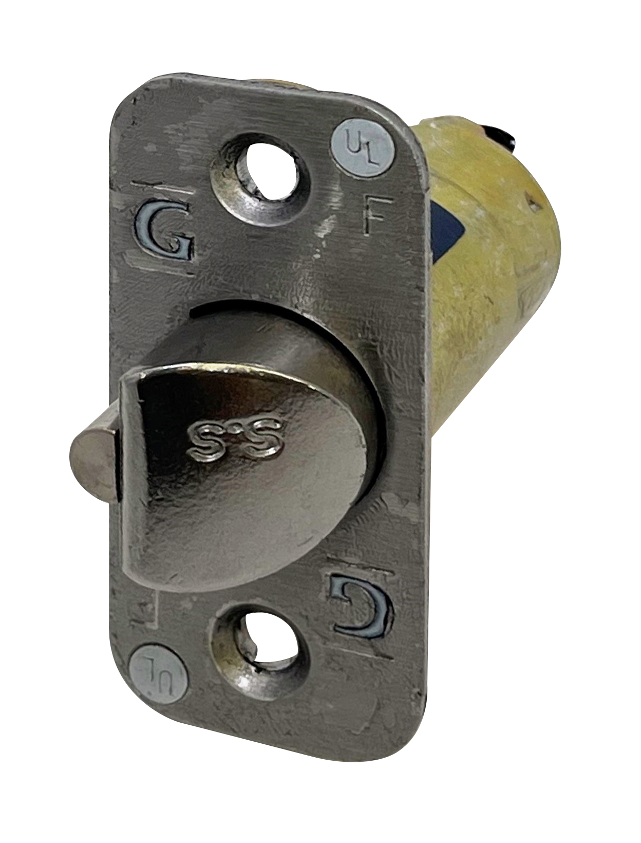 Deadlatch, US26D Satin Chrome, 2-3/4 in. Backset, Latch Face: Radius ...