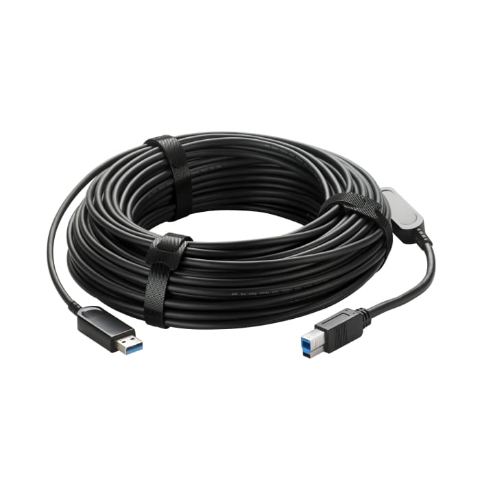 Active Optical Cable,USB Cable,L: 30 m,Black,Copper Conductor,10 Gbps ...