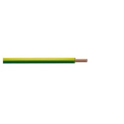 2.5mm Tri Rated panel wire, 1 conductor, bare copper, flexible PVC, green/yellow BS6231 Type CK, UL Type AWM Style 1015 (including UL 1028, UL 1283 and UL 1284) CSA Type TEW 105C