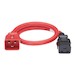 LOCKING POWER CORD, IEC C20   TO IEC C19, 6 FEET, 10 PK,    RED