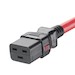 LOCKING POWER CORD, IEC C20   TO IEC C19, 6 FEET, 10 PK,    RED