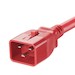 LOCKING POWER CORD, IEC C20   TO IEC C19, 6 FEET, 10 PK,    RED