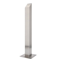 ANGLED TOP STAINLESS          STEEL POST