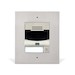 IP Intercom, 1-Button, Flush Mount, 12 Volt DC, 2 Ampere, 130 MM Width x 5 MM Depth x 153 MM Height, Nickel Plated, With Camera