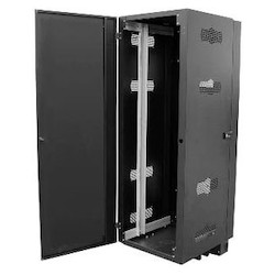 CUBE-iT Wall-Mount Floor-Supported Cabinet; Gen 3; 60&quot; H x 27.3&quot; W x 24&quot; D (1520 mm x 693 mm x 610 mm); 33U; Square-Punched Rails; Tempered Glass Door; Black