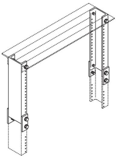 Rack Extension Kit,Gray,H: 24 in.