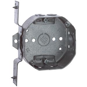 Outlet Box, Octagonal, 15.8 cu. in. Capacity, 6-Knockout