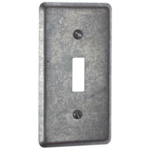 Box Cover, Single Toggle Switch, Steel, Rectangle, L x W 4 x 2-1/8 in.