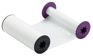Label Printer Ribbon, 4.00 in. W x 290 ft L, Vinyl, White, Single Color ...