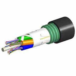 Fiber Optic Cable, 6 fiber 50/125 multimode fiber 10 gigabit loose tube armored 3.5/1.5 Db/Km 2000/500MHzKm LazrSpeed 30 comcode: 760002477