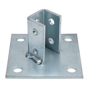 Diagonal Post Base Connector, Hot Dip Galvanized, 3-1/2 in. Ht, 1-11/16 ...