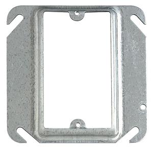 Outlet Box Cover, Steel, Number of Gangs 1, Square