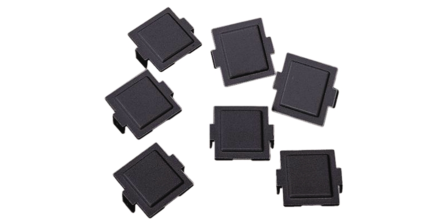 M20 Dust Cover, Chrome, High-impact, flame retardant, thermoplastic, Black
