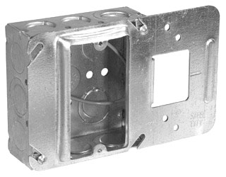 Outlet Box, Square, 30.3 cu. in. Capacity, 17-Knockout