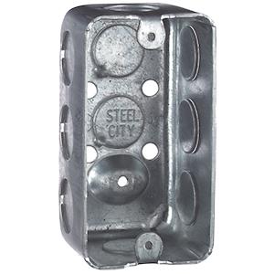Utility Box, 1-Gang, 13 cu. in. Capacity, 10-Knockout