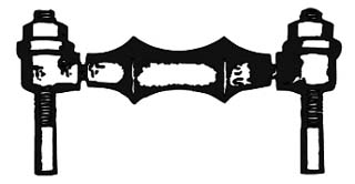Roll Support, 2-1/2 in., Steel, 600 lb. Capacity, Black