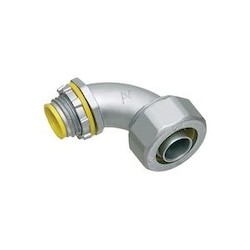 Straight, zinc die-cast connector for use with metallic or non metallic liquid tight conduit type B only. 1/2&quot; Trade Size. 90 degree. With Insulated throat.