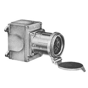 Reverse Service Standard Receptacle,100 A,Copper-Free Cast Aluminum,4 ...