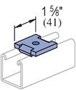 Flat Plate, Steel, Electo-Galvanized, 1-Hole, 1.63 in. L, 1-5/8 in. W ...