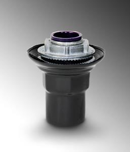 Knockout Conduit Hub, For PVC Conduit, Steel, 3/4 in., Threaded, DiaxH ...