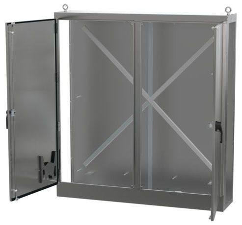 Enclosure, Universal Free Stand, Both Sides Open; Stainless Steel; 2 ...