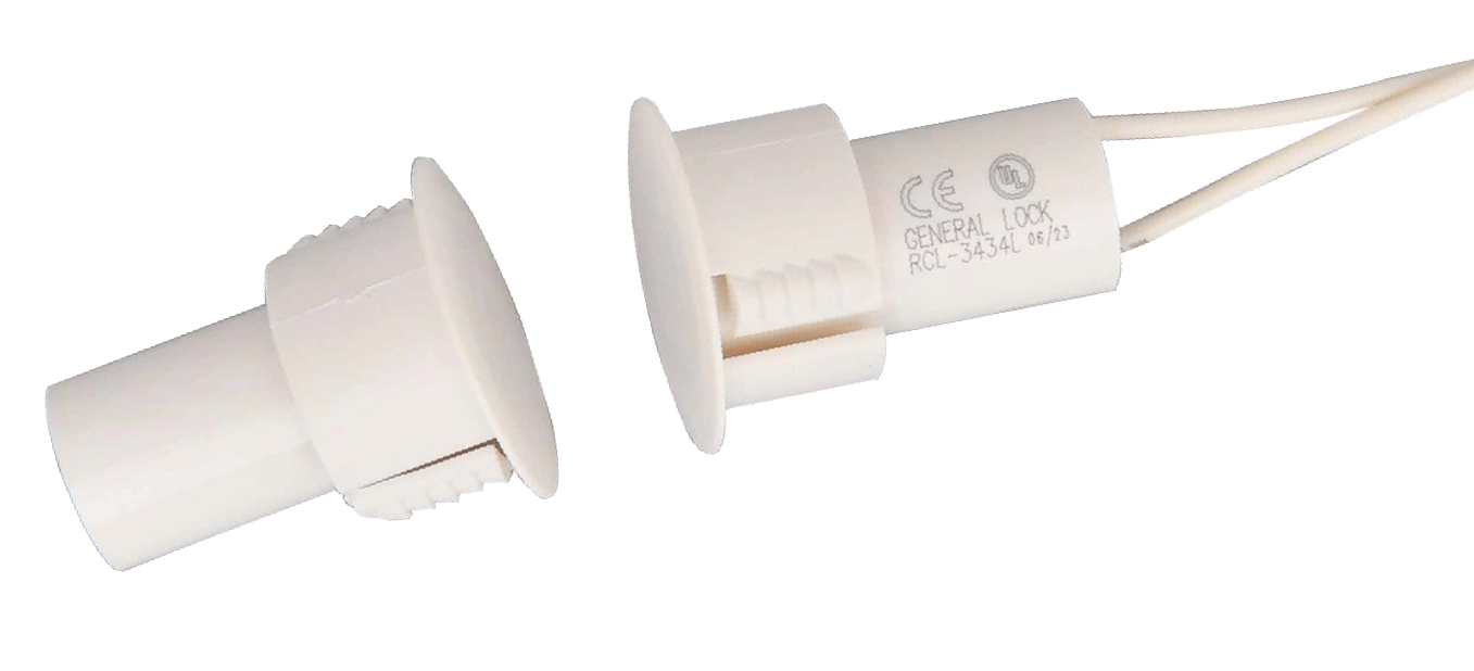 Magnetic Contact Switch, Self-Locking-Mount, Recessed-Mount, Closed ...