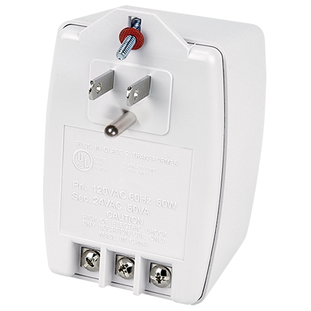 Plug-in Transformer, 1 Channel, 24 VAC 50 VA (2 A) Output