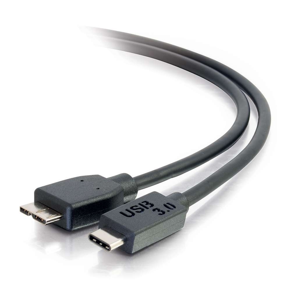 Cable, USB-C Male to USB 3.0 Micro-B Male, Black, 1A, 4.8mm, Stranded ...