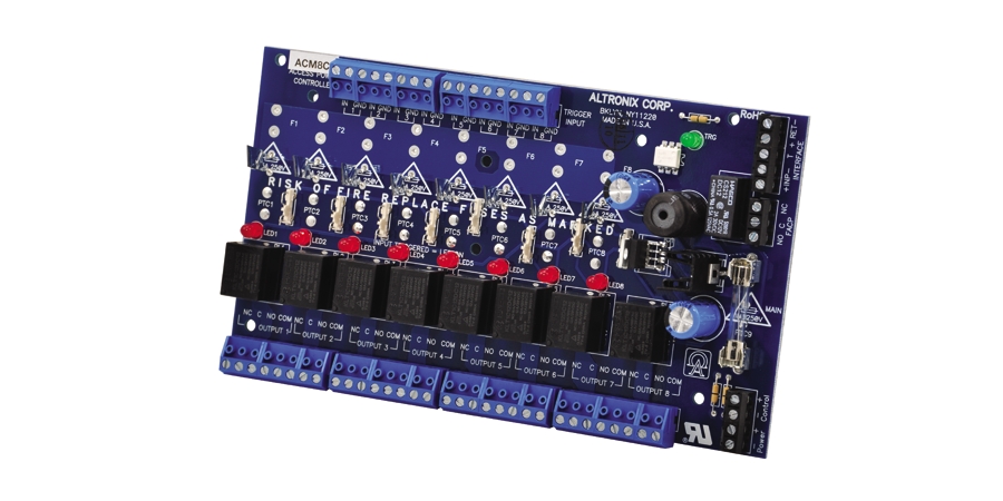 Access Power Controller, 12 to 24 VAC/DC Input, 8 -Output