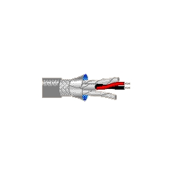 Multi-Conductor - Low Capacitance Computer Cable for EIA RS-232/422 & Digital 3 FS PR 24 AWG FHDPE SH PVC Chrome