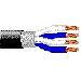 Multi-Conductor - Four-Conductor Star Quad, Low-Impedance Cable 4-pair 24 AWG PE SH PVC MTT Black, Matte