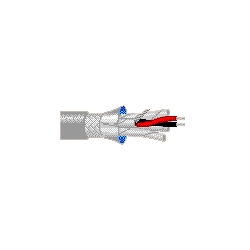 Multi-Conductor - Low Capacitance Computer Cable for EIA RS-232/422 & Digital 7 FS PR 24 AWG FHDPE SH PVC Chrome