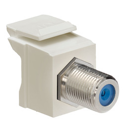 QuickPort F-Type Adapter, Nickel Plated, Ivory