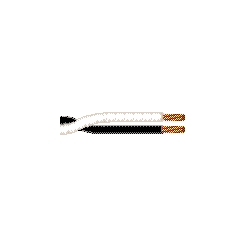 Multi-Conductor - High-Conductivity Copper Speaker Cable Open Twisted Const 16 AWG TW PR FLRST & NAT Black & Natural