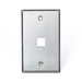 QuickPort Wallplate, Single Gang, 1-Port, Stainless Steel