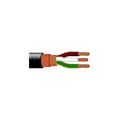 Multi-Conductor - Three-Conductor, Low-Impedance Cable 3 24 AWG PVC DBLS PVC Black, Matte