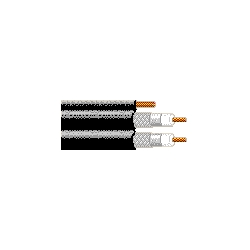 Coax - Series 6 2 18 AWG GIFPE SH PVC WITH MSGR Black