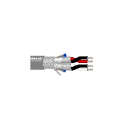 Multi-Conductor - Low Capacitance Computer Cable for EIA RS-232/422 & Digital 2 FS PR 24 AWG FHDPE SH PVC Chrome