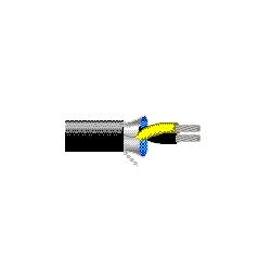 Twinax - Twinaxial Cable 2 22 AWG FHDPE Shield PVC Black