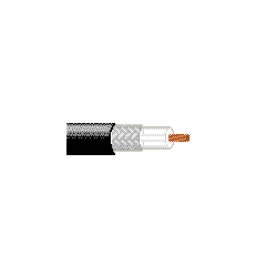 Coax - Miniature cable, 23 AWG stranded (7x32) .023" bare compacted copper conductor, 500’ reel, polyethylene insulation, tinned copper braid shield, polyethylene jacket