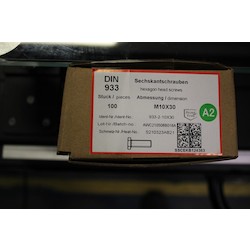 M10 X 30 A2/70 ST/ST HEX HD   SET DIN933