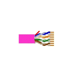 Multi-Conductor - Category 5e Nonbonded-Pair Cable 4-pair U/UTP CMR Reel Magenta, Corona