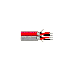 Multi-Conductor - Double-Pair Cable 2 Bonded 22 AWG FS PR PVC FR PVC Red & Gray