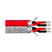 Multi-Conductor - Double-Pair Cable 2 Bonded 22 AWG FS PR PVC FR PVC Red & Gray