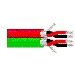 Multi-Conductor - Double-Pair Cable 2 Bonded 22 AWG FSPR PVC PVC FR Red & Black