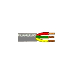 Multi-Conductor Cable, 3 Conductors, 22 AWG, Solid, Tinned Copper, PE Insulation, PVC Jacket