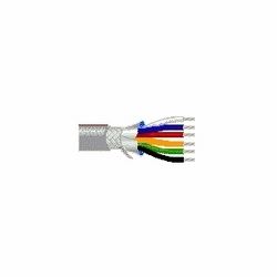 24 AWG, 15 stranded tinned copper conductors, Datalene insulation, overall Beldfoil + tinned copper braid shield (65% coverage), drain wire, PVC jacket
